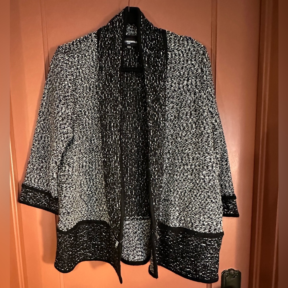 Karl Langerfeld , cardigan / caught acrylic and polyester blend/ size: XL